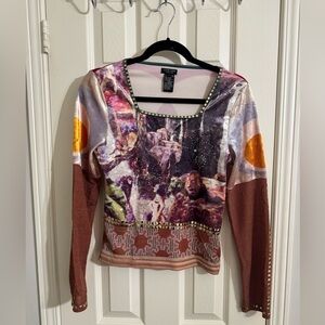 Vibrant Artistic Long Sleeve Top
